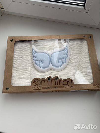 Плед детский новый вязаный