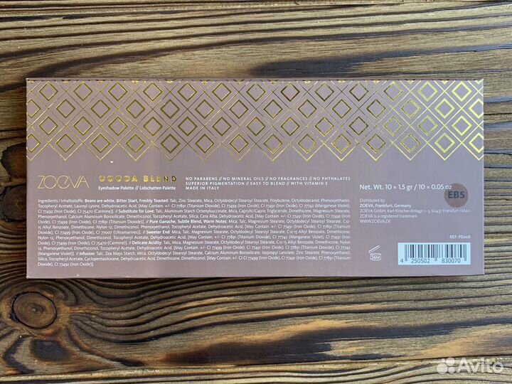 Палетка теней zoeva cocoa blend