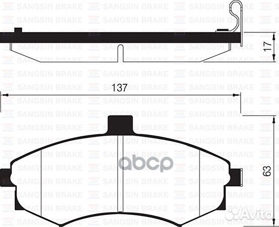 Колодки тормозные передние sangsin brake SP1152