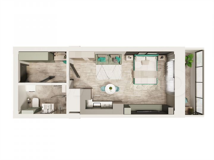 Квартира-студия, 29,1 м², 10/16 эт.