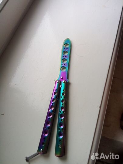 Тренировочный нож бабочка (цвет радужный)