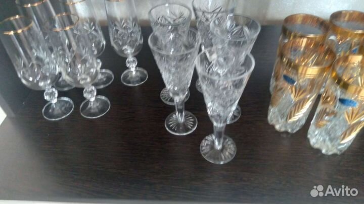 Хрусталь фужеры, или обмен на комнатные растения