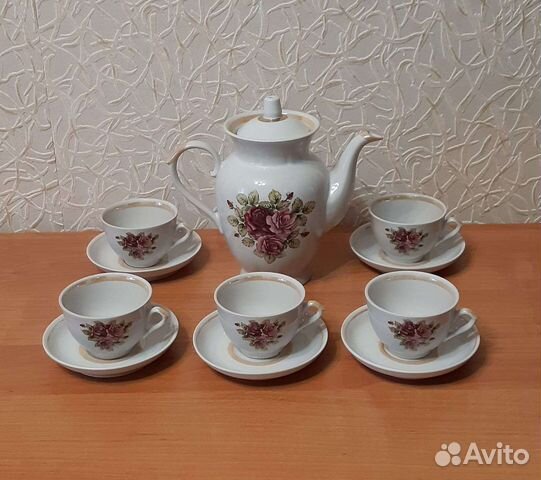 Сервиз кофейный Розы Городница СССР 1970ые