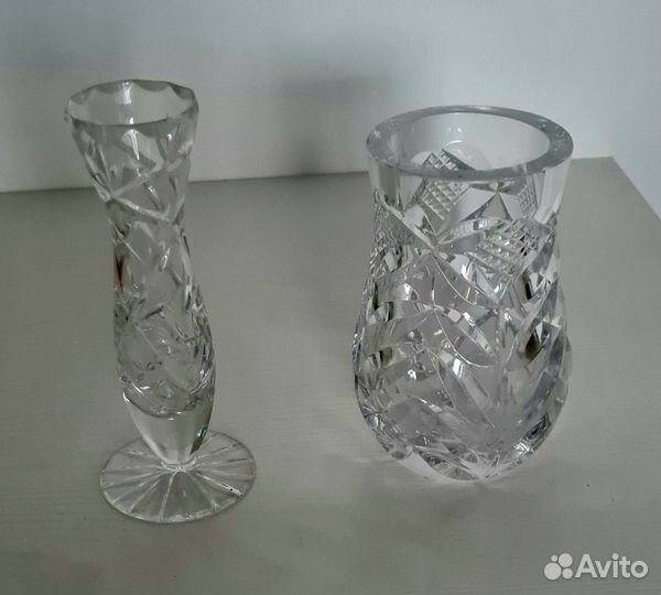 Ваза для цветов хрустальная СССР