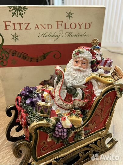 Fitz and Floyd - музыкальные новогодние сани