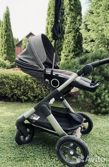 Зонтик чёрный для коляски Stokke