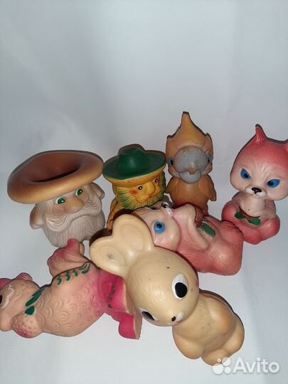 Резиновые игрушки пищалки СССР