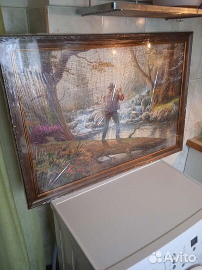 Картина, собранная из 1000 пазлов вручную в багет