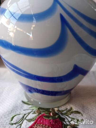 Кувшин. Цветное стекло. Гутное