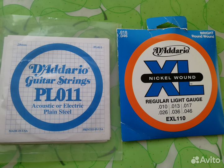 Струны D'Addario + разные части для э.гитары