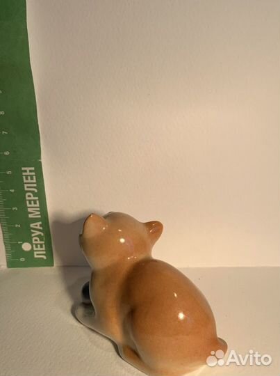 Статуэтка фарфор «Котенок с клубком» СССР