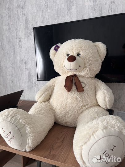 Плюшевый медведь 140x100 новый