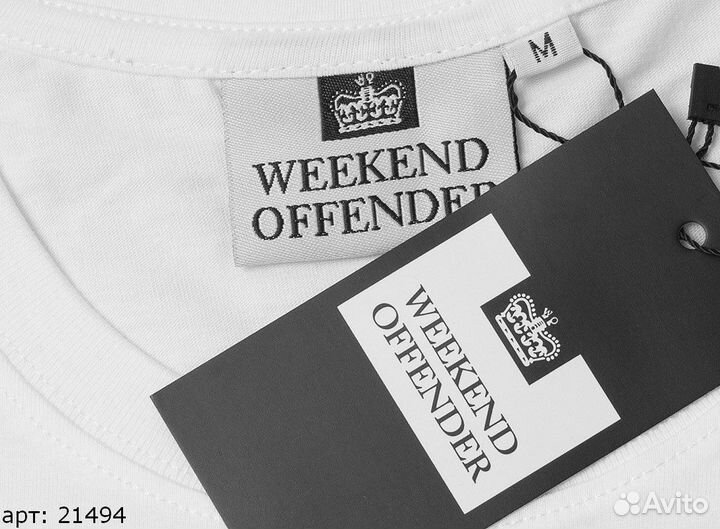 Футболка weekend offender BnW Белая