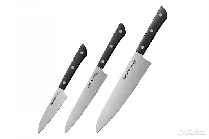 Набор кухонных ножей 3 в 1 Samura SHR-0220B