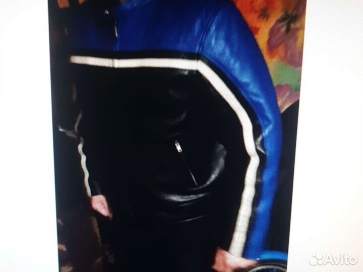 Мото куртка кожанная 56 р