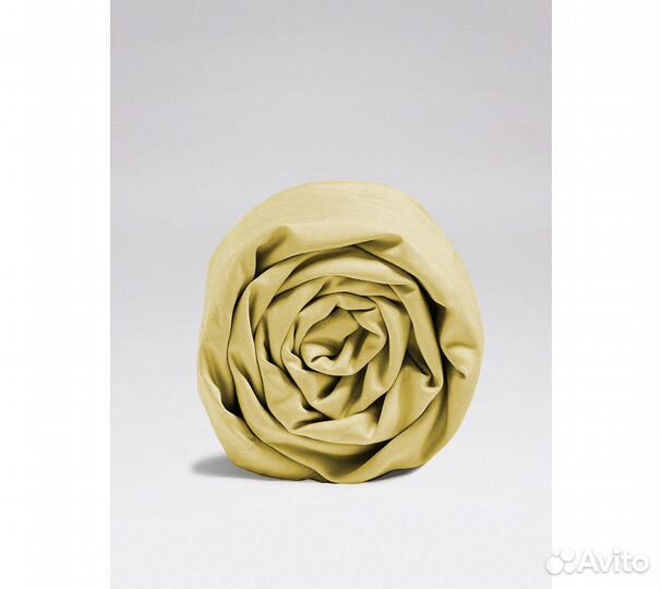 Простынь GoodNight Сатин 160х200х20 Горчичный на р