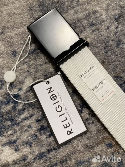 Белый тканый ремень Religion оригинал