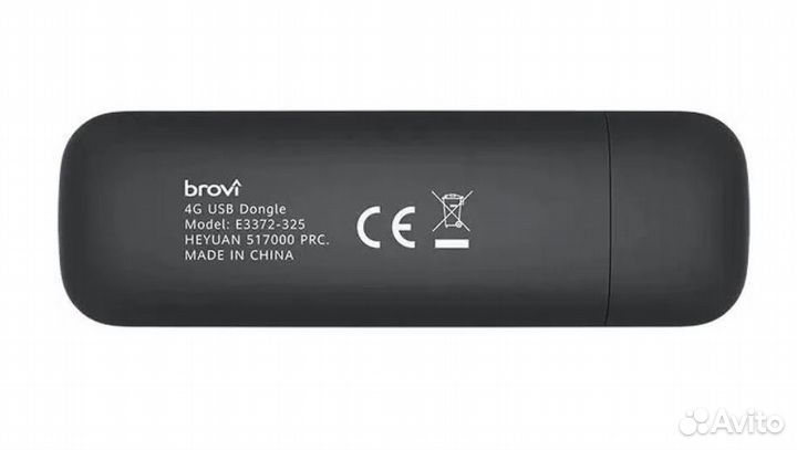 USB-модем Huawei E3372-325 черный Brovi 4G 3G (UM