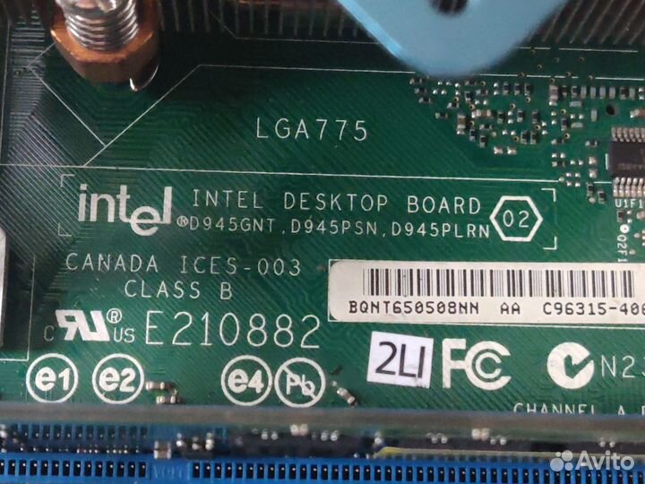 Материнская плата Intel D945GNT pentium D 3.20GHZ