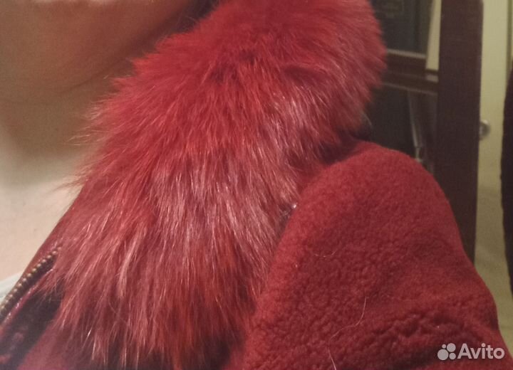 Шуба куртка женская кожа мех, 44 размер