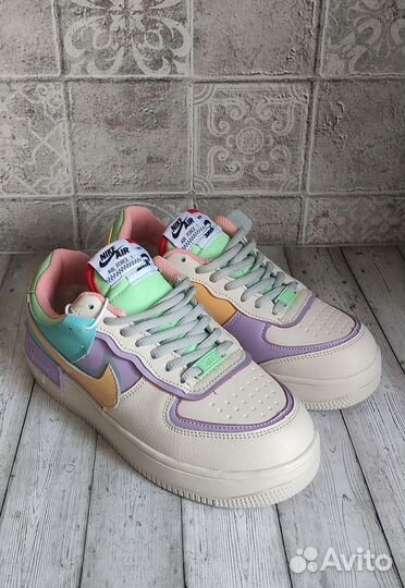 Кроссовки женские зимние с мехом nike AIR force1