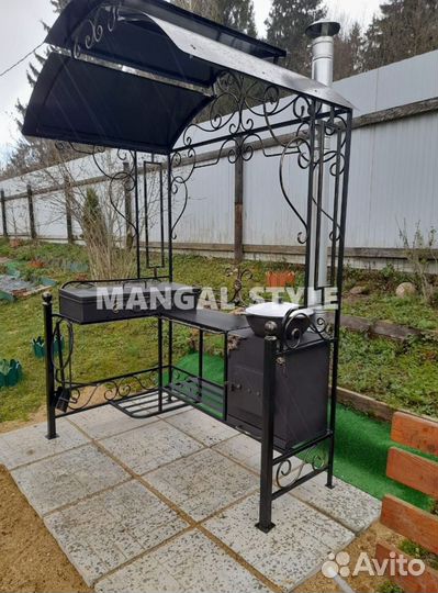 Мангал с крышей