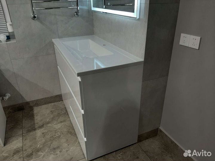 Тумба для ванной столешница с раковиной