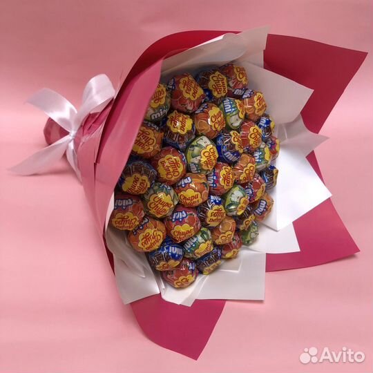 Букет из конфет чупа чупс mini