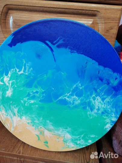 Картина в технике жидкий акрил