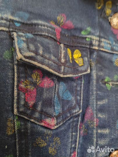 Куртка джинсовая джинсовка на девочку 122 116 110