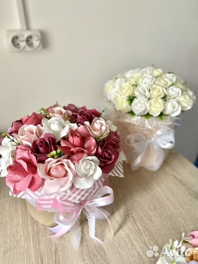 Мыльные розы, букеты из роз