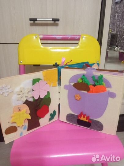 Развивающая книжка из фетра,пальчиковый театр