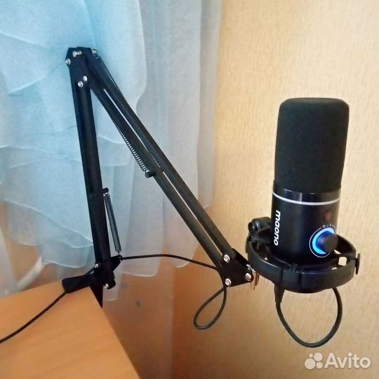 Микрофон maono PD200X + пантограф + поп-фильтр