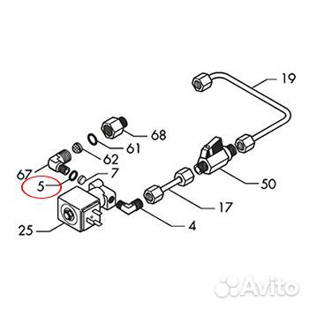 1186771 Уплотнитель плоский 8,5*5*1 мм. медь