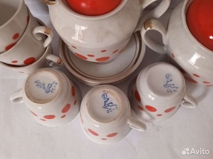 Кофейный сервиз СССР фарфор Барановка
