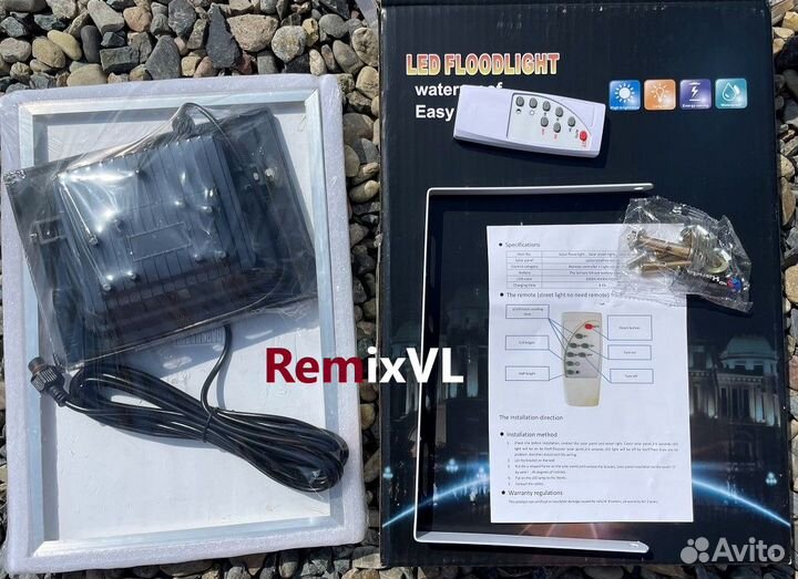 Видео 60W прожектор водонепроницаемый на солнечной