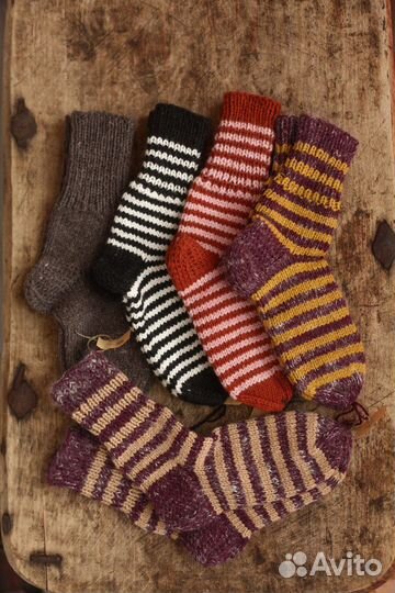 Носки ручной вязки шерстяные