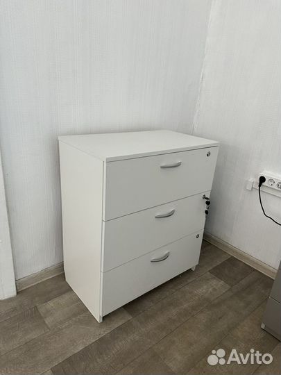 Комод IKEA белый 3 ящика