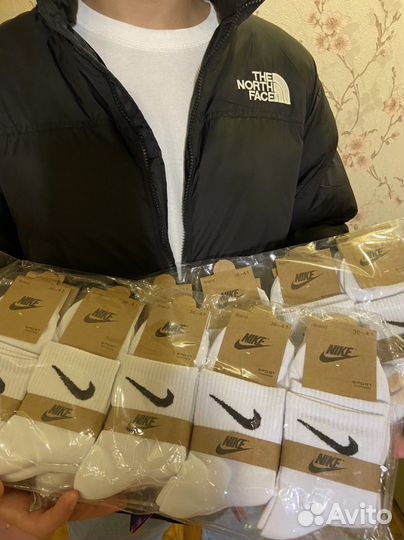 Носки nike высокие белые