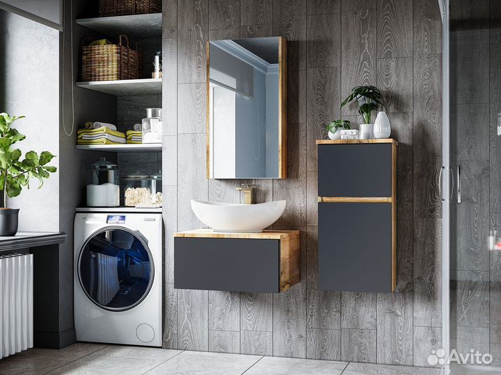 Тумба с раковиной Misty Ива П-Ива-01080-481Я