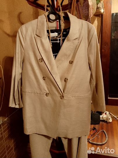 Пиджак светлый женский лен 50%
