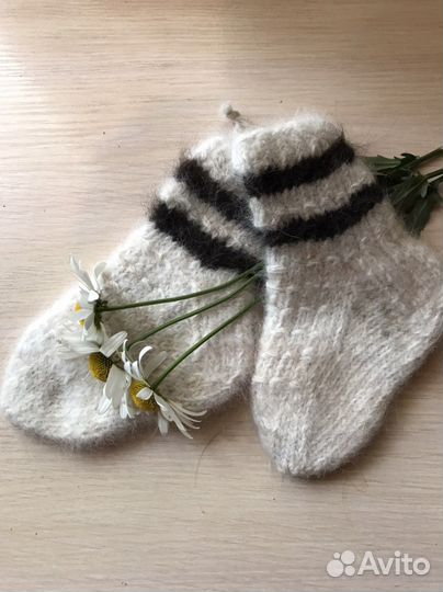 Детские носочки из собачьего пуха(самоед)