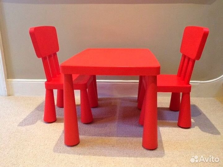 Стол и 2 стула маммут IKEA