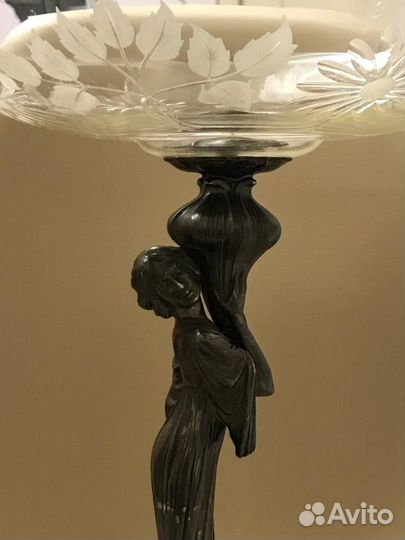 Винтажная хрустальная ваза