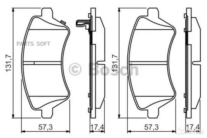 Bosch 0986495243 Колодки торм.пер