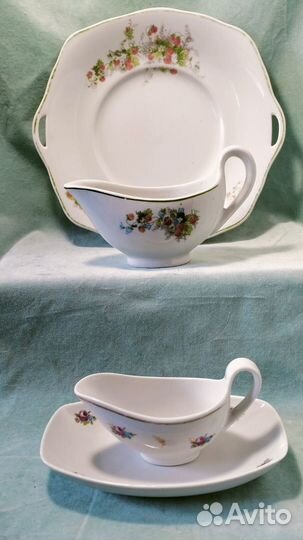 Редкие фарфоровые блюда и сливочник 30-50 е г.г