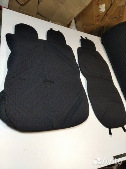 Накидки на сиденья на Газель синий ромб