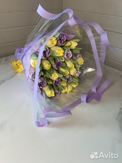 Тюльпаны, зефир, съедобный букет, 8 марта, цветы