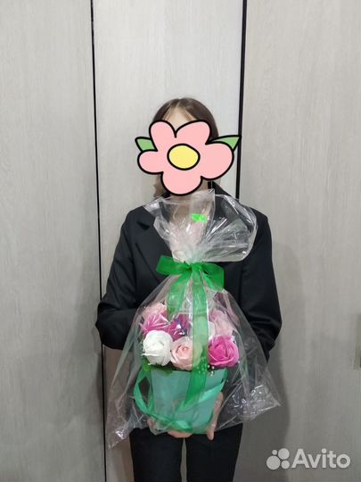 Букеты из мыльных роз