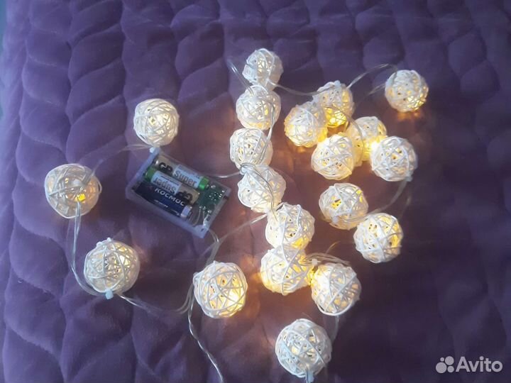 Безопасная гирлянда на батарейках